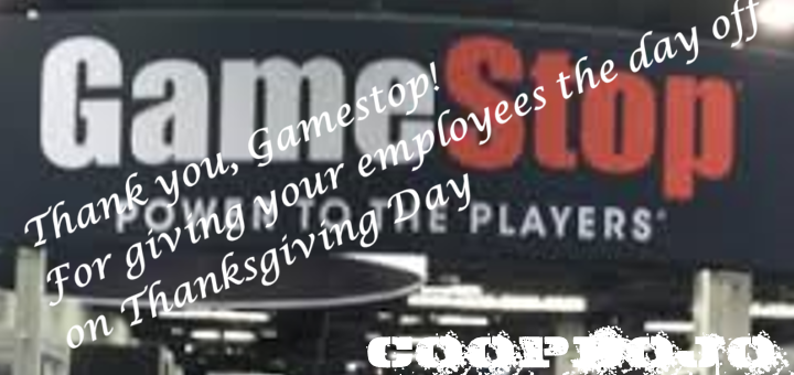 Thank You, Gamestop, For Giving Your Workers Thanksgiving Day Off